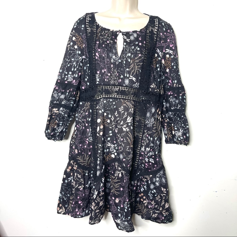 Anthropologie Moulinette Soeurs Lily Peasant floral print unlined Dress size 12 - Picture 2 of 9
